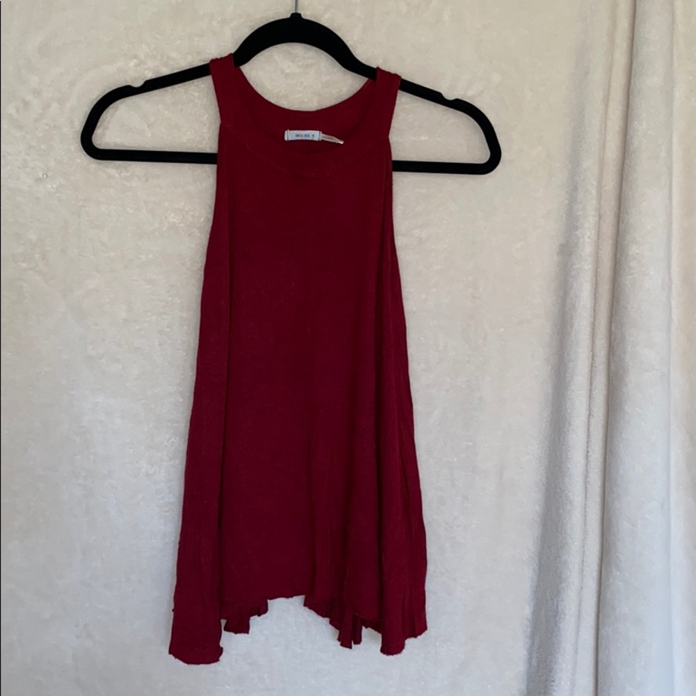 Kimchi Blue Burgundy Shark Bite Tank Top